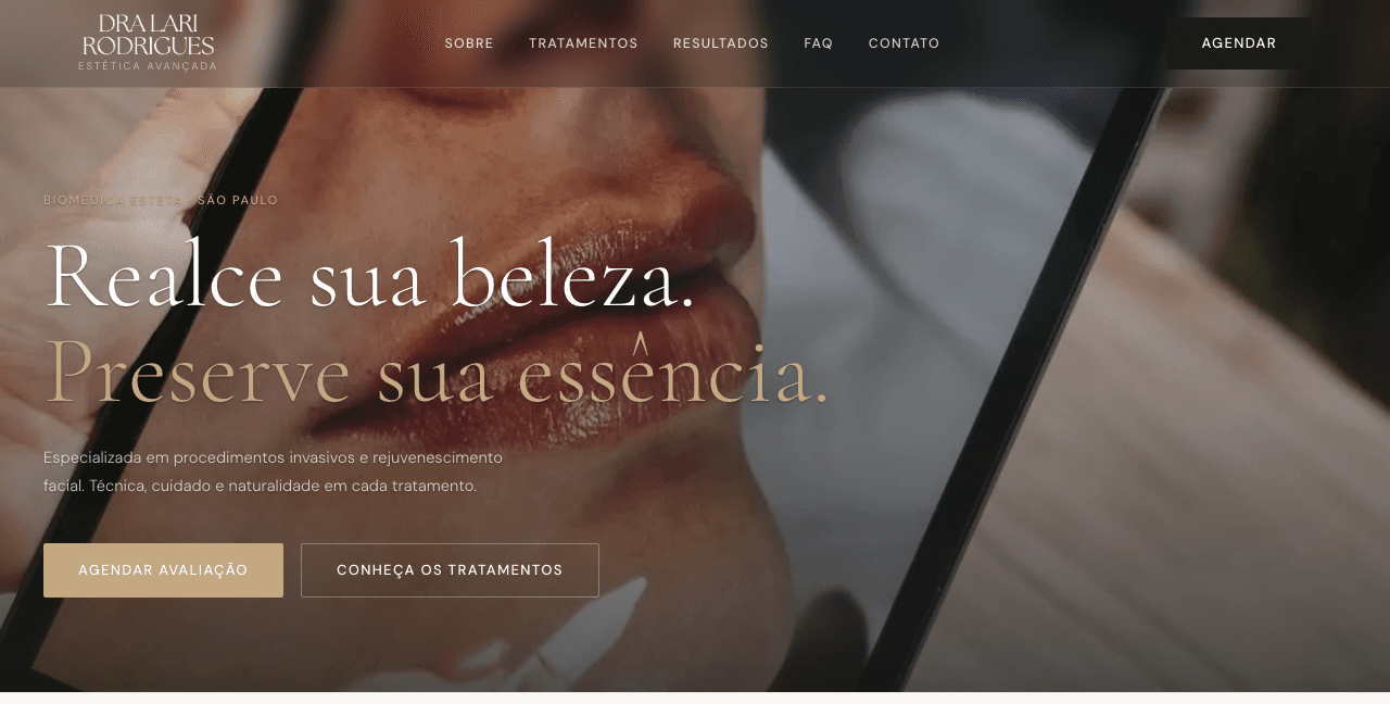 Thumbnail do case Site Estética Avançada